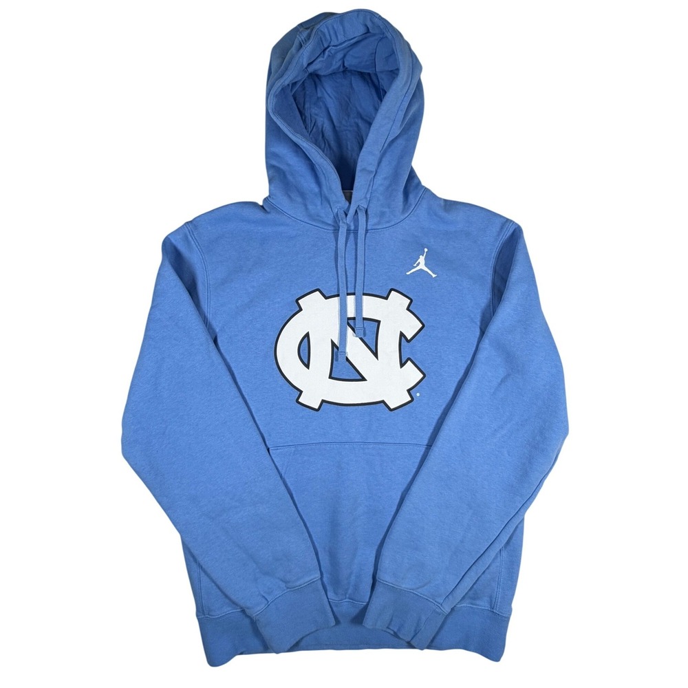 Nike Jordan UNC Tar Heels Hoodie Mens Small Carolina Blue Logo Sweatshirt‎